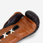 Boxhandschuhe Di Nardo mit Schnürsenkel 14 Oz Burgunder-Cognac-Combat Arena