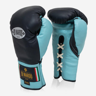 Boxhandschuhe Di Nardo mit Schnürsenkel 14 Oz Schwarz-Wasser-Combat Arena
