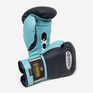 Boxhandschuhe Di Nardo mit Schnürsenkel 14 Oz Schwarz-Wasser-Combat Arena
