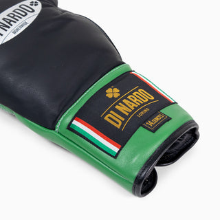 Boxhandschuhe Di Nardo mit Schnürsenkel 14 Oz Schwarz-grün-Combat Arena