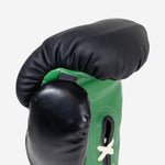 Boxhandschuhe Di Nardo mit Schnürsenkel 14 Oz Schwarz-grün-Combat Arena