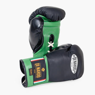 Boxhandschuhe Di Nardo mit Schnürsenkel 14 Oz Schwarz-grün-Combat Arena