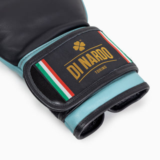Boxhandschuhe Di Nardo mit Klettverschluss 14 Oz Schwarz-Wasser-Combat Arena