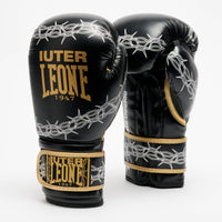 Boxhandschuhe Leone IUTER Barbed Wire GN02IU Schwarz-Combat Arena