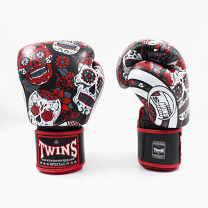 Guantoni Muay Thai Twins Special FBGVL 3 Skull Rosso-Combat Arena