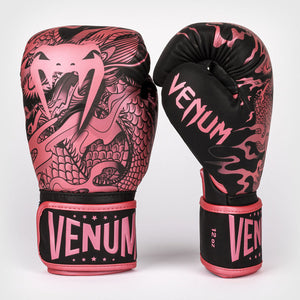 Boxhandschuhe Venum Dragon's Flight Schwarz-rosa-Combat Arena