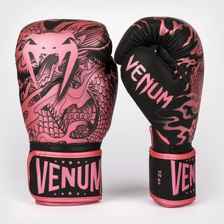Boxhandschuhe Venum Dragon's Flight Schwarz-rosa-Combat Arena
