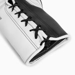 Boxhandschuhe Adidas Hybrid 500 Pro und Kontra Schnürsenkel Schwarz-weiß 