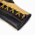 Boxhandschuhe Adidas Hybrid 500 Pro mit Schnürsenkel Schwarz-Gold 