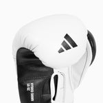 Boxhandschuhe Adidas Hybrid 500 Pro und Kontra Klettverschluss Schwarz-Weiß 