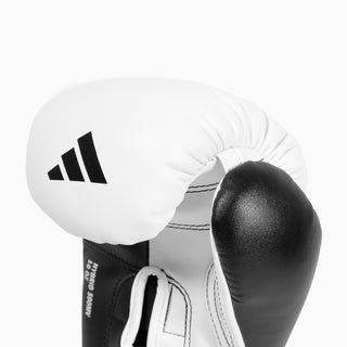Boxhandschuhe Adidas Hybrid 500 Pro und Kontra Klettverschluss Schwarz-Weiß 