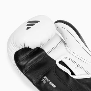 Boxhandschuhe Adidas Hybrid 500 Pro und Kontra Klettverschluss Schwarz-Weiß 