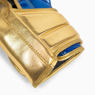 Boxhandschuhe Adidas Hybrid 500 Pro mit Klettverschluss Blau-Gold 