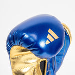 Boxhandschuhe Adidas Hybrid 500 Pro mit Klettverschluss Blau-Gold 