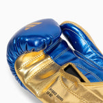 Boxhandschuhe Adidas Hybrid 500 Pro mit Klettverschluss Blau-Gold 