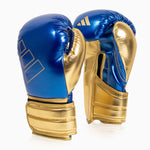 Boxhandschuhe Adidas Hybrid 500 Pro mit Klettverschluss Blau-Gold 