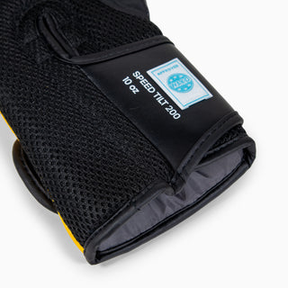 Boxhandschuhe Adidas Speed Tilt 200 WAKO 10 Oz Schwarz-gelb-weiß 