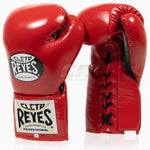 Boxhandschuhe Cleto Reyes Professional CB2 Rot-Schwarz mit Schnürsenkeln