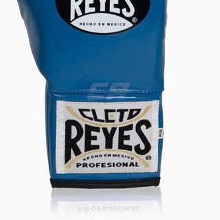 Boxhandschuhe Cleto Reyes Professional CB2 Blau-schwarz mit Schnürsenkeln