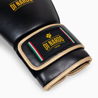 Boxhandschuhe Di Nardo Undercover mit Klettverschluss Schwarz-Gold 