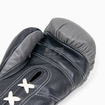 Boxhandschuhe Di Nardo mit Schnürsenkeln 16 Oz Grau-schwarz 