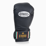 Boxhandschuhe Di Nardo mit Klettverschluss 12 Oz Schwarz-dunkelsilber-Combat Arena
