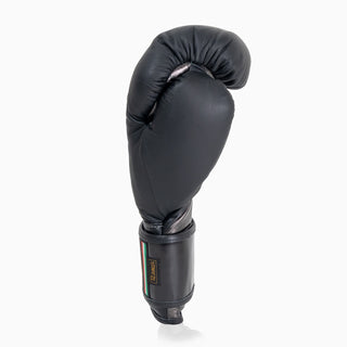 Boxhandschuhe Di Nardo mit Klettverschluss 12 Oz Schwarz-dunkelsilber-Combat Arena