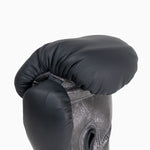 Boxhandschuhe Di Nardo mit Klettverschluss 12 Oz Schwarz-dunkelsilber-Combat Arena