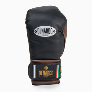 Boxhandschuhe Di Nardo mit Klettverschluss 16 Oz Schwarz-Kakao-Combat Arena