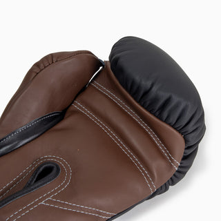 Boxhandschuhe Di Nardo mit Klettverschluss 16 Oz Schwarz-Kakao-Combat Arena