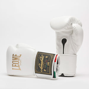 Boxhandschuhe Leone Sport Orlando Tricolore mit Klettverschluss Weiß 