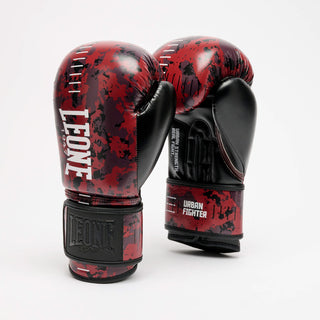 Boxhandschuhe Leone Urban Fighter GN335 Rot-Schwarz Camo 