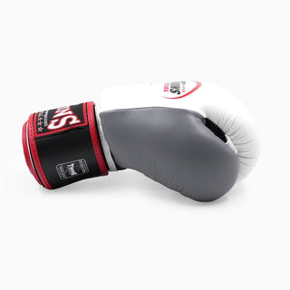 Muay Thai Handschuhe Twins Special BGVL3 Schwarz-weiß-grau 