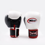 Muay Thai Handschuhe Twins Special BGVL4 Schwarz-weiß-grau
