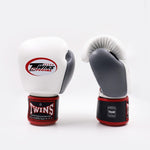 Muay Thai Handschuhe Twins Special BGVL4 Schwarz-weiß-grau