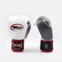 Muay Thai Handschuhe Twins Special BGVL4 Schwarz-weiß-grau