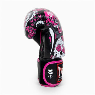 Muay Thai Handschuhe Twins Special FBGVL 3 Skull Rosa 