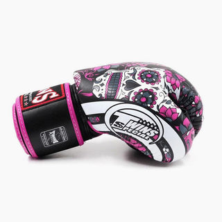 Muay Thai Handschuhe Twins Special FBGVL 3 Skull Rosa 