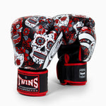 Muay Thai Handschuhe Twins Special FBGVL 3 Skull Rot 