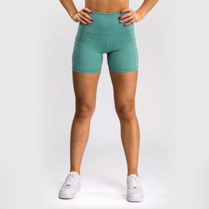 Leggings corti donna Venum Essential Verde acqua-Combat Arena