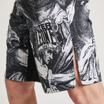 MMA Shorts Leone IUTER Barbed Wire AB04IU Schwarz-Combat Arena
