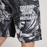 MMA Shorts Leone IUTER Barbed Wire AB04IU Schwarz-Combat Arena