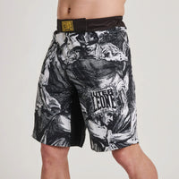 MMA Shorts Leone IUTER Barbed Wire AB04IU Schwarz-Combat Arena