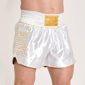 Shorts kick-thai Leone DNA Premium AB969 Weiß-Combat Arena
