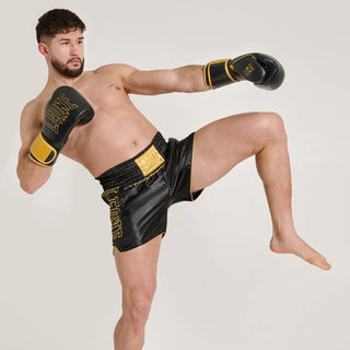Shorts kick-thai Leone DNA Premium AB969 Schwarz-Combat Arena