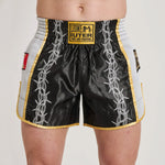 Shorts kick-thai Leone IUTER Barbed Wire AB05IU Schwarz-Combat Arena