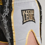 Shorts kick-thai Leone IUTER Barbed Wire AB05IU Schwarz-Combat Arena