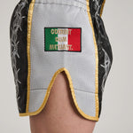 Shorts kick-thai Leone IUTER Barbed Wire AB05IU Schwarz-Combat Arena