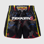Shorts kick-thai Venum Tekken 8 Yoshimitsu Schwarz-Orange-Combat Arena