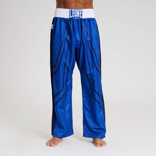 Pantaloni Kickboxing WAKO Leone AB992 Blu-Combat Arena